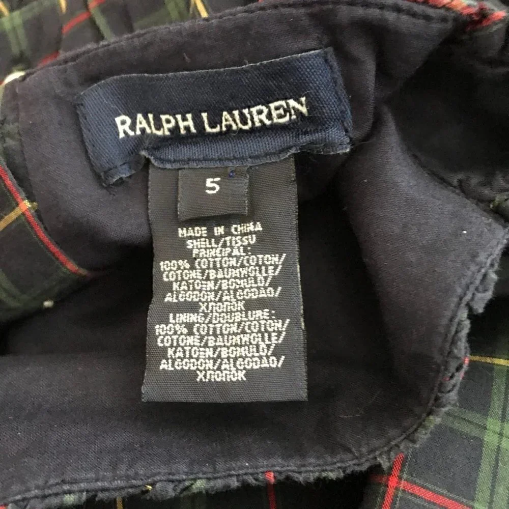Ralph Lauren plaid holiday dress